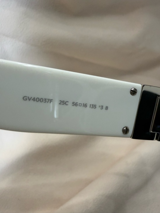 Givenchy White Oversized Square Sunglasses with Dark Lenses